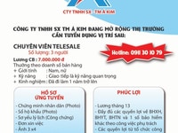 Tuyển gấp 5 NV Telesales làm việc tại VP Quận 10 Tuyển gấp 5 NV Telesales làm việc tại VP Quận 10
