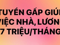 Tuyển nữ giúp việc nhà giỏi, biết nấu ăn, dọn dẹp nhà cửa giặt đồ