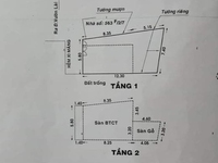Nhà ngang 5m8 nở hậu đường Vườn Lài giá sàn
