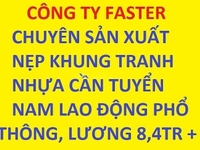 Công ty sản xuất nẹp khung tranh nhựa tuyển nam lao động phổ thông