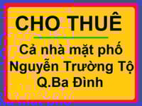 Cho thuê nhà mặt phố 39 Nguyễn Trường Tộ, quận Ba Đình, Hà Nội