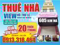 Cho thuê nhà mặt phố 605 Kim Mã, Hà Nội - đối diện Hồ Thủ Lệ