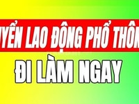 Tuyển 5 Lao động Phổ Thông (ĐI LÀM NGAY) Tuyển 5 Lao động Phổ Thông (ĐI LÀM NGAY)