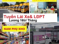 Tuyển Dụng Tài Xế, Lơ Xe, Nam Phụ kho lương 15tr/tháng Tuyển Dụng Tài Xế, Lơ Xe, Nam Phụ kho lương 15tr/tháng
