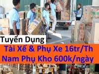 Tuyển Tài Xế, Lơ Xe, Phụ Kho 16tr/tháng Tại Bình Dương Tuyển Tài Xế, Lơ Xe, Phụ Kho 16tr/tháng Tại Bình Dương