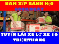 Trà Vinh => Tài Xế, Lơ xe Giao Hàng, Phụ Xếp Bánh Kẹo 16 Triệu Trà Vinh => Tài Xế, Lơ xe Giao Hàng, Phụ Xếp Bánh Kẹo 16 Triệu