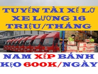 Trà Vinh => Tài Xế, Lơ xe Giao Hàng, Phụ Xếp Bánh Kẹo 16 Triệu Trà Vinh => Tài Xế, Lơ xe Giao Hàng, Phụ Xếp Bánh Kẹo 16 Triệu