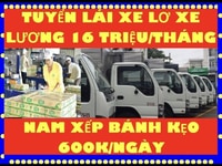 Tuyển 15 Lái Xe + 20 Lơ Xe + 30 Phụ Kho Bốc Xếp NINH THUẬN Tuyển 15 Lái Xe + 20 Lơ Xe + 30 Phụ Kho Bốc Xếp NINH THUẬN