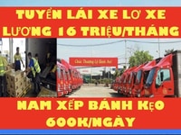 Tuyển gấp 10 tài xế B2 - C / 20 phụ xe - 30 phụ kho xếp hàng Tuyển gấp 10 tài xế B2 - C / 20 phụ xe - 30 phụ kho xếp hàng