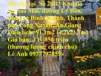 Chính chủ cần bán căn nhà đẹp vị trí đắc địa tại Thành phố Long Xuyên, Chính chủ cần bán căn nhà đẹp vị trí đắc địa tại Thành phố Long Xuyên,