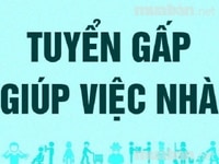 Cần tuyển gấp 1 giúp việc làm việc nhà (ăn ở lại nhà chủ) lương 8tr/th Cần tuyển gấp 1 giúp việc làm việc nhà (ăn ở lại nhà chủ) lương 8tr/th