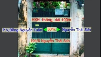 212m2/14 tỷ, Đc:104/8 Nguyễn Thái Sơn. P.03, Nhà vườn >< BV.175.