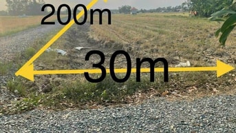 200m x 30m, đường xe tải. 1/ Nhựa Huyện 21 (cách nhựa 21 tầm 150m).