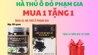 Hà thủ ô Phạm Gia Gold khuyến mại mua 01 tặng 01