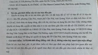 Công ty đấu giá hợp danh số 1 Quốc Gia thông báo bán đấu giá tài sản