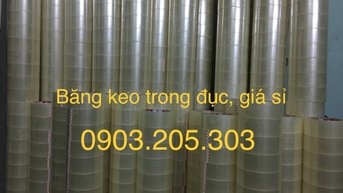 Băng keo trong, đục dán thùng tại Đức Hòa Long An, giá sỉ.