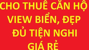 Cho thuê căn hộ view biển, lầu cao, đủ nội thất, khu Chí LInh Vũng Tàu