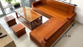 Bán bộ Sofa góc, gỗ hương, còn tốt