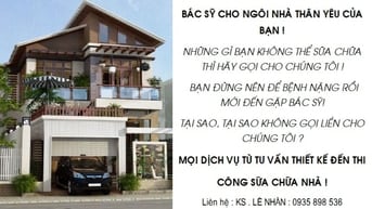 Sửa nhà, chống thấm nền, thấm tường, chống nóng tận gốc lâu dài