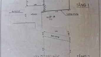 Bán nhà hẻm 2,5m Âu Cơ Phường 14 Quận 11 giá 1,95tỷ - 17m2