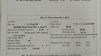 Bán nhà TP Thủ Đức (Quận 9) 2 mặt tiền hẻm xe tải 81m2 chỉ 8.1 Tỷ TL