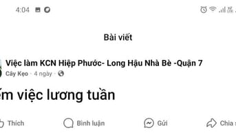 Tìm việc làm lương tuần hoặc Ngày