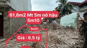 BÁN 68,1m2 ĐẤT tại ngõ 61 phố Trạm, quận Long Biên, MT 5m, nở hậu