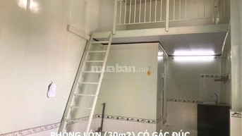 Cho thuê nhà trọ quận 8 có gác, phòng lớn tiện nghi 30m2 Giá rẻ