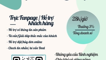 MÌNH ĐANG CẦN NHÂN SỰ TRỰC PAGE VÀ HỖ TRỢ WORKSHOP 