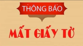 THÔNG BÁO MẤT GIẤY TỜ BỘ PHỤ LỤC HỢP ĐỒNG THUÊ NHÀ 