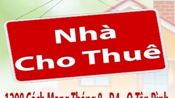 Nhà Cho Thuê Nguyên Căn: 1208 CMT_8 - P.4 - Q.Tân Bình dt:3x7m trệt 1L