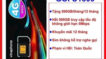 Phá giá thị trường 750k/SIM Data Vinaphone 500Gb Data tốc độ cao mỗi t