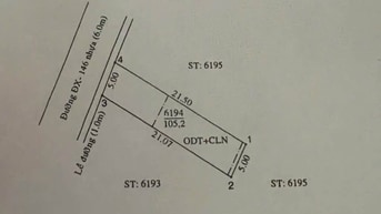 Cần bán gấp đất có sẵn thổ cư diện tích 105m2 giá 310 triệu 