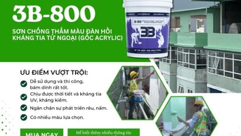 3B 800 Keo chống thấm chuyên dụng cho tường ngoài trời giá tốt tại kho