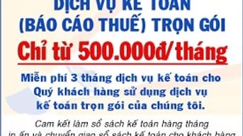 Dịch vụ báo cáo thuế trọn gói giá rẻ từ 500k LH 0987318069