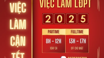 VIỆC LÀM LĐPT cận tết tại Tphcm 