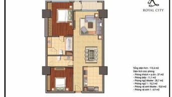 Căn hộ Royal City tòa R5 đang bán với giá ~82tr/m2, có slot ôtô