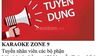 Karaoke tuyển nhân viên các bộ phận, lễ tân, thu ngân, phục vụ