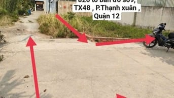 Bán 156m2 đất full thổ cư, số 826 tờ bản đồ số 9, TX48, P.Thạnh Xuân