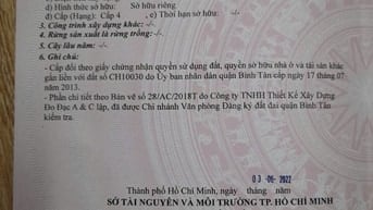 Cần bán gấp nhà Bình Trị Đông 2 tỷ 700 triệu