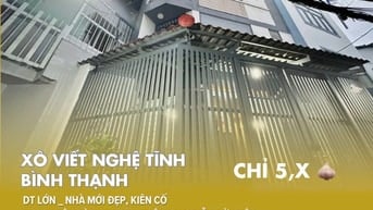 [BT49] Nhà đẹp 5 tầng Xô Viết Nghệ Tĩnh, Bình Thạnh _ 5,4x16m -Chỉ 5,x