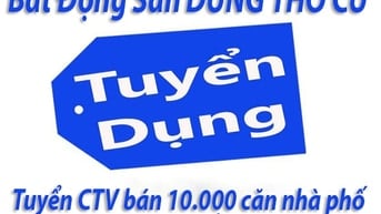 Tuyển CTV bán 10.000 căn nhà phố chính chủ đã có sổ tại Sài Gòn.