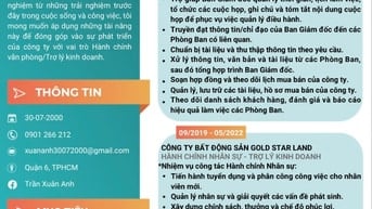 HÀNH CHÍNH NHÂN SỰ THƯ KÝ TRỢ LÝ