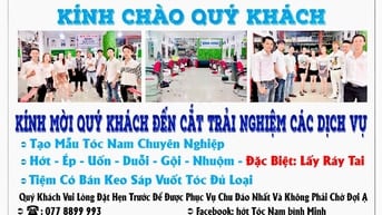 Hớt Tóc Nam Bình minh Cần tuyển thợ chính thợ phụ NAM-Nữ lh 0778899993