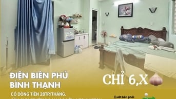 [BT62] Căn góc hẻm _ Nhà 4 tầng Điện Biên Phủ_Dòng tiền 28tr. Chỉ 6,x