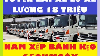 LÁI XE TẢI B2 C D BÁNH KẸO 20 TRIỆU SIÊU THỊ VÀ LƠ XE XẾP BÁNH KẸO 650