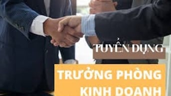 Công ty Nguyên Hồ cần tuyển Trưởng Phòng Kinh Doanh