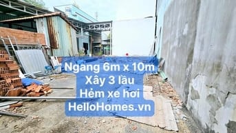 Lô đất hẻm xe hơi đường Đông Hưng Thuận 2, Quận 12, 6,1x10m, 3 tỷ 980