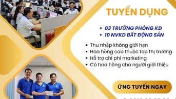 Cần tuyển gấp Nhân viên kinh doanh bán nhà phố trung tâm Sài Gòn