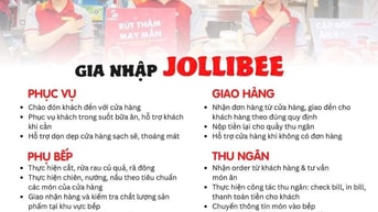 Jollibee Long An tuyển Thu ngân,Bếp,Phục vụ